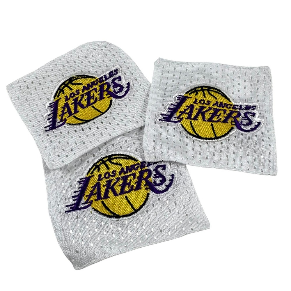 3 pack Los Angeles Lakers Embroidered Mesh Jersey Patch Sew-On Project NEW